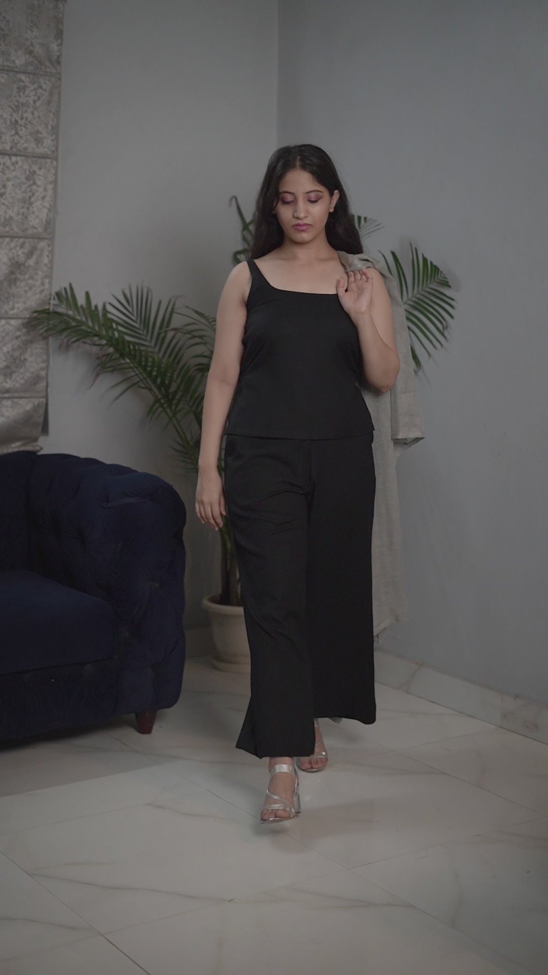 Linen Kimono Cloak Grey